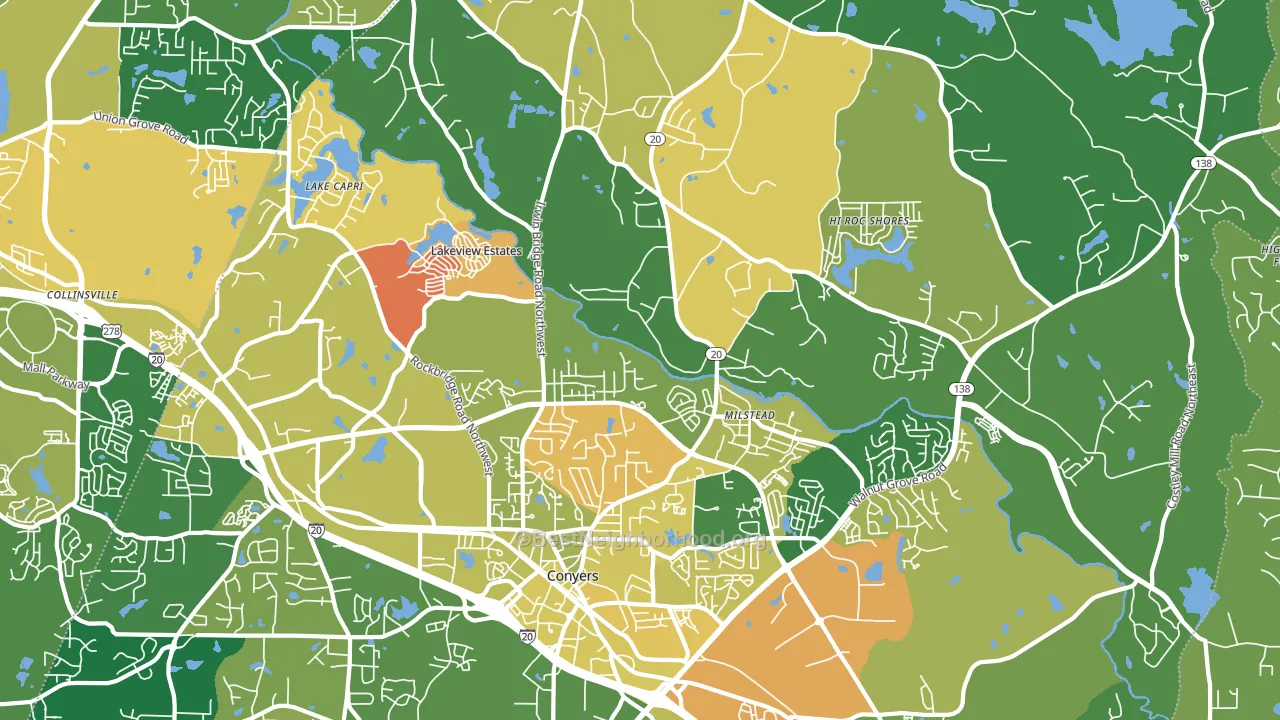 30012, GA block-group voter-turnout map