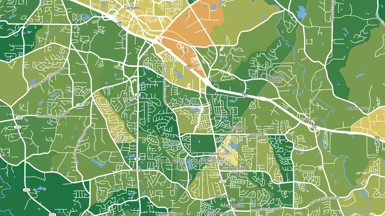 30013, GA block-group voter-turnout map