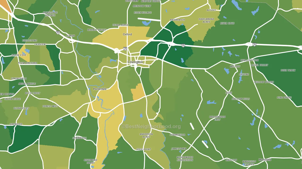 30014, GA block-group voter-turnout map