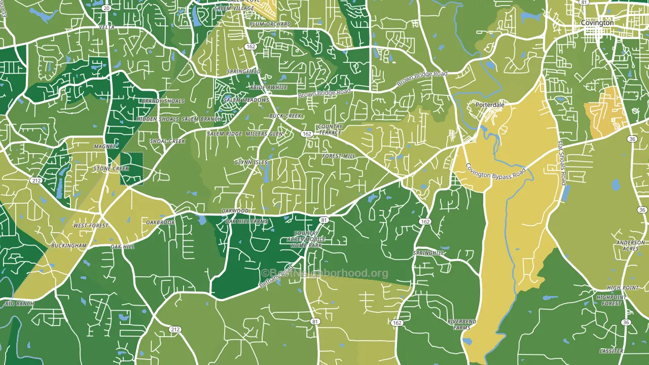 30016, GA block-group voter-turnout map
