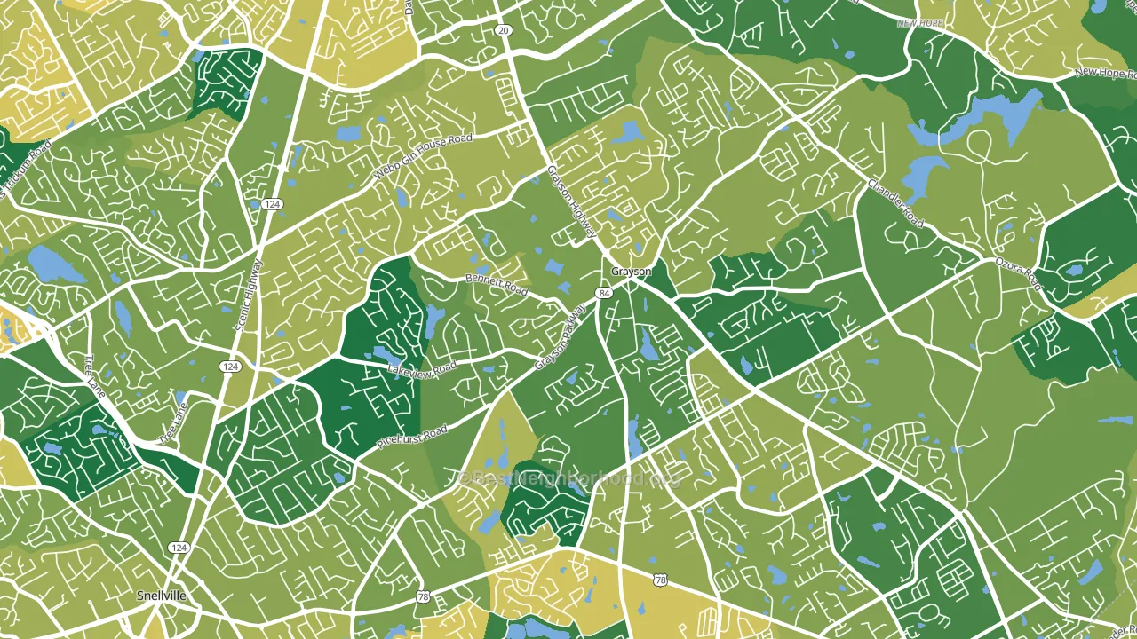 30017, GA block-group voter-turnout map