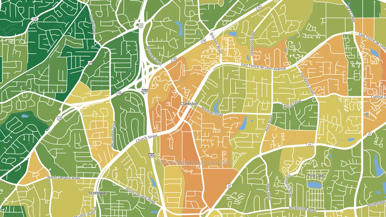 30021, GA block-group voter-turnout map