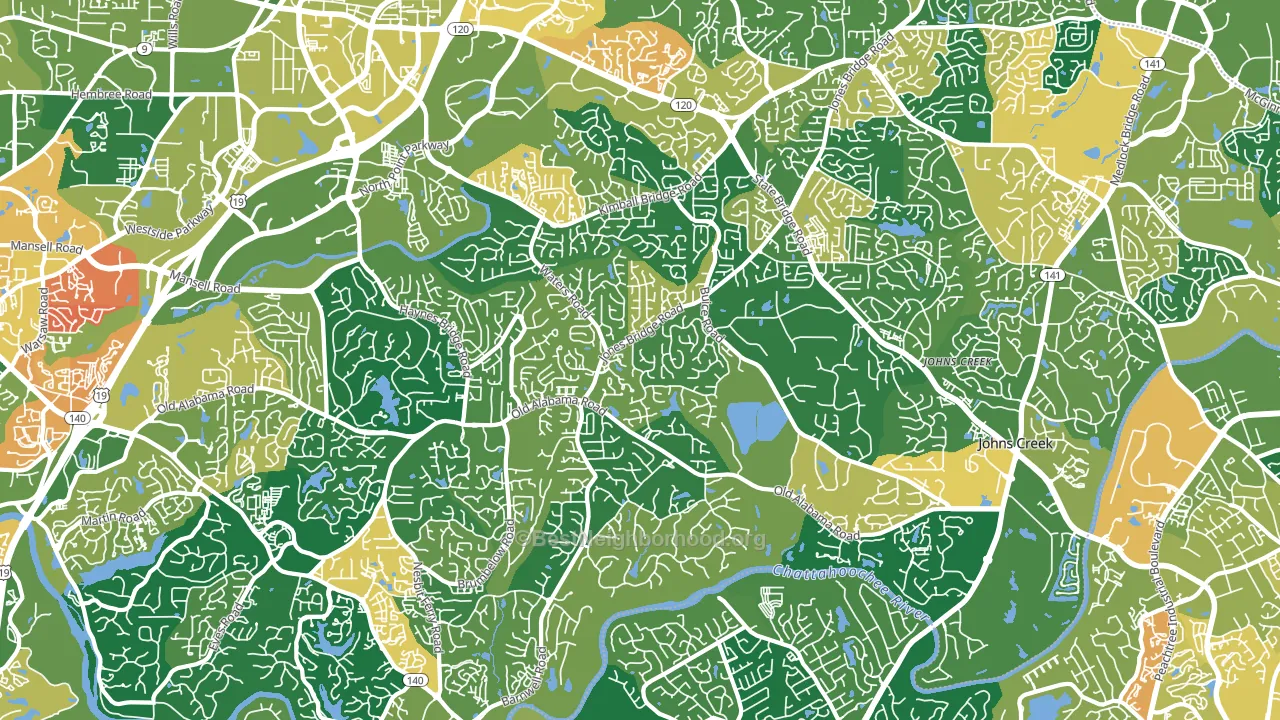 30022, GA block-group voter-turnout map