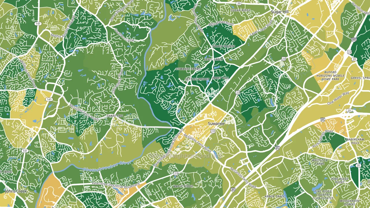 30024, GA block-group voter-turnout map