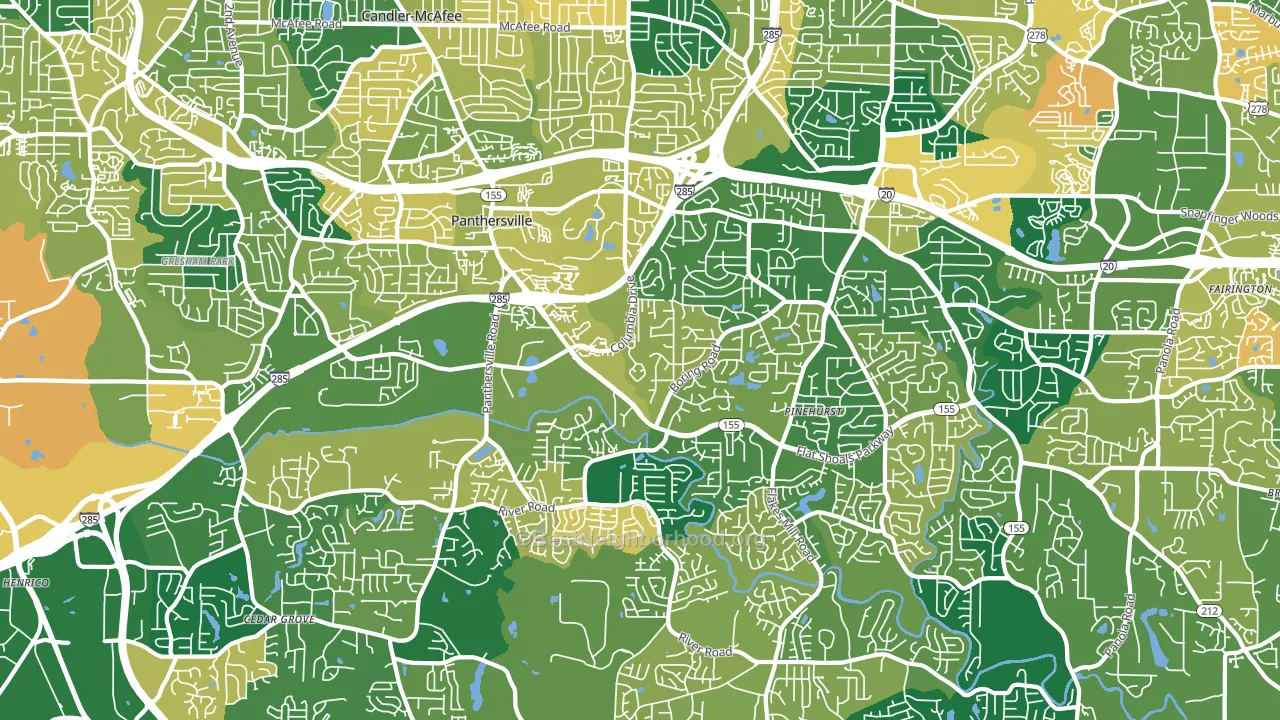 30034, GA block-group voter-turnout map