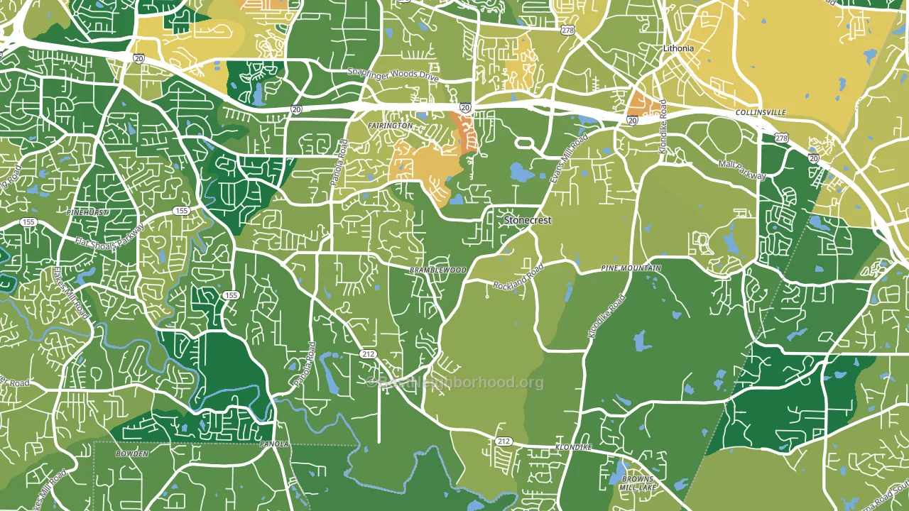 30038, GA block-group voter-turnout map