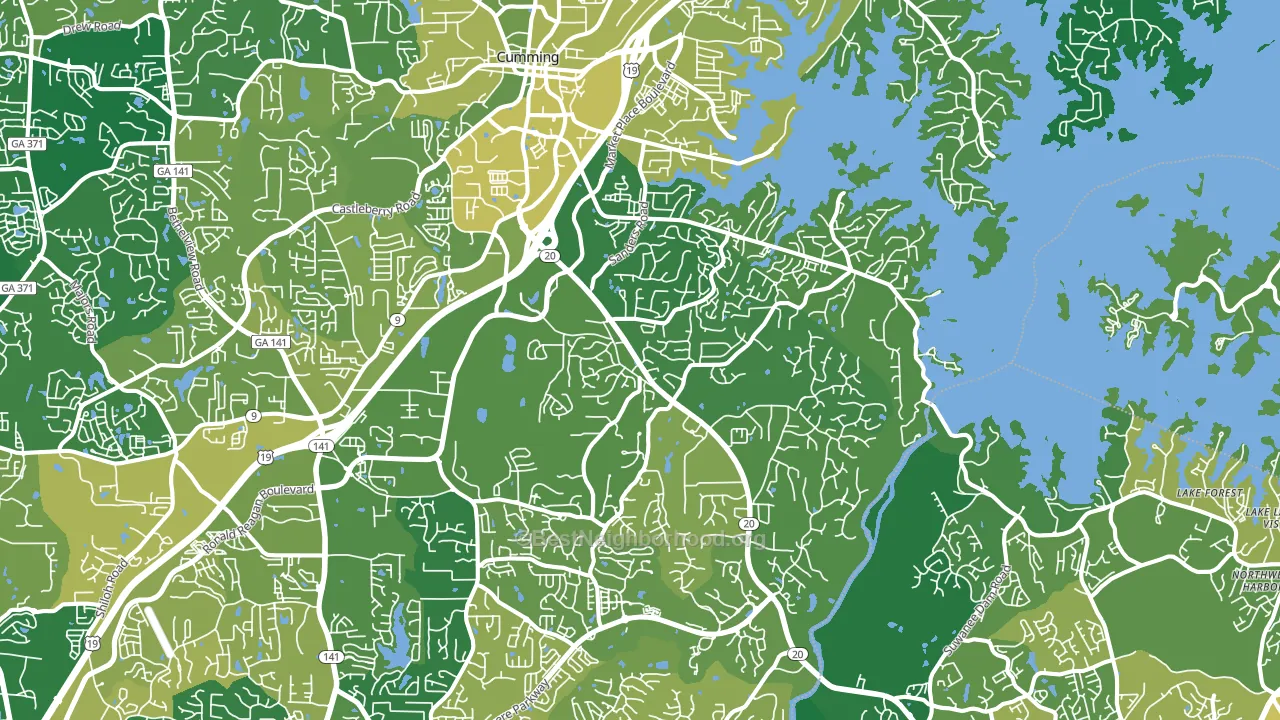 30041, GA block-group voter-turnout map