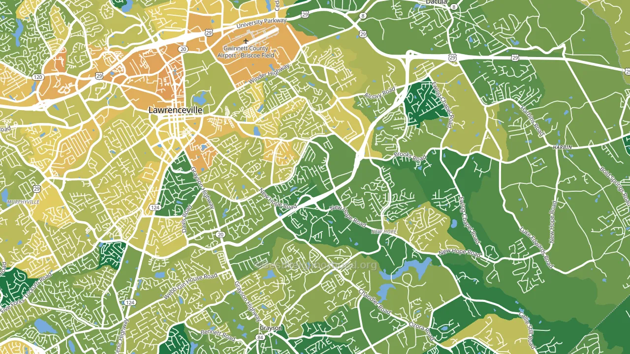 30045, GA block-group voter-turnout map
