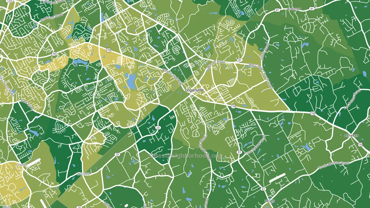 30052, GA block-group voter-turnout map