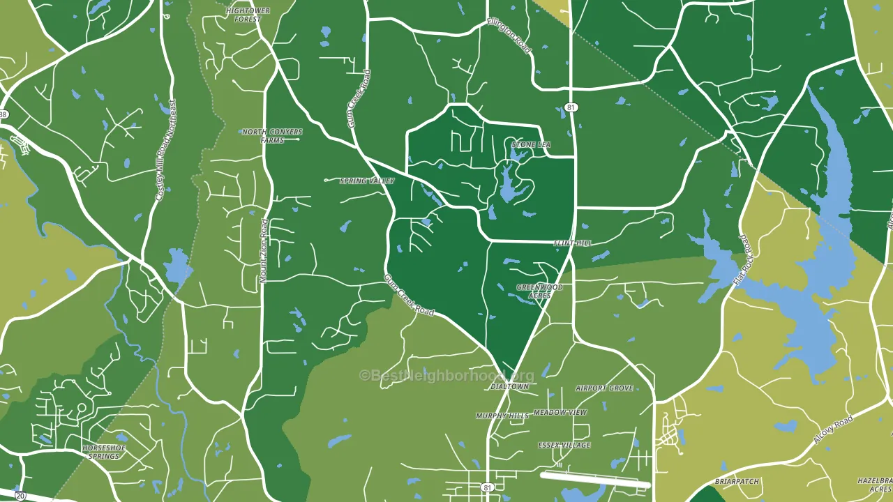 30054, GA block-group voter-turnout map