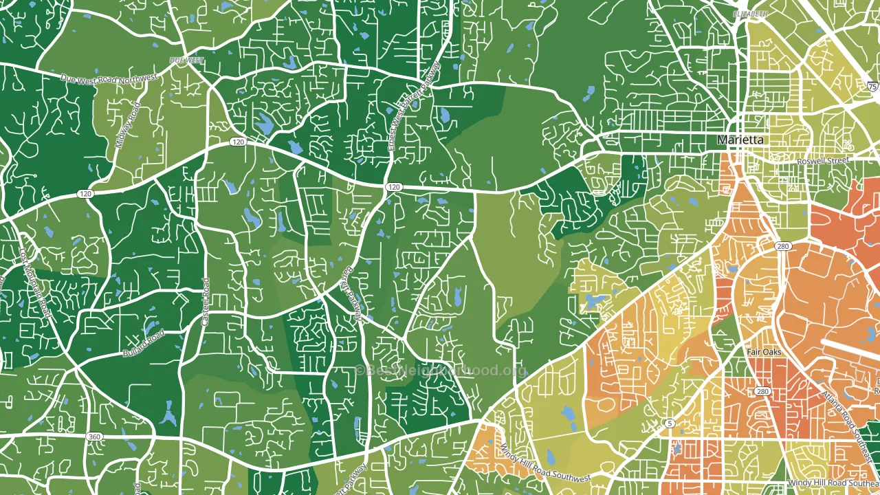 30064, GA block-group voter-turnout map
