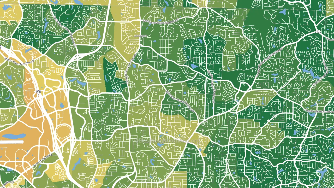 30066, GA block-group voter-turnout map