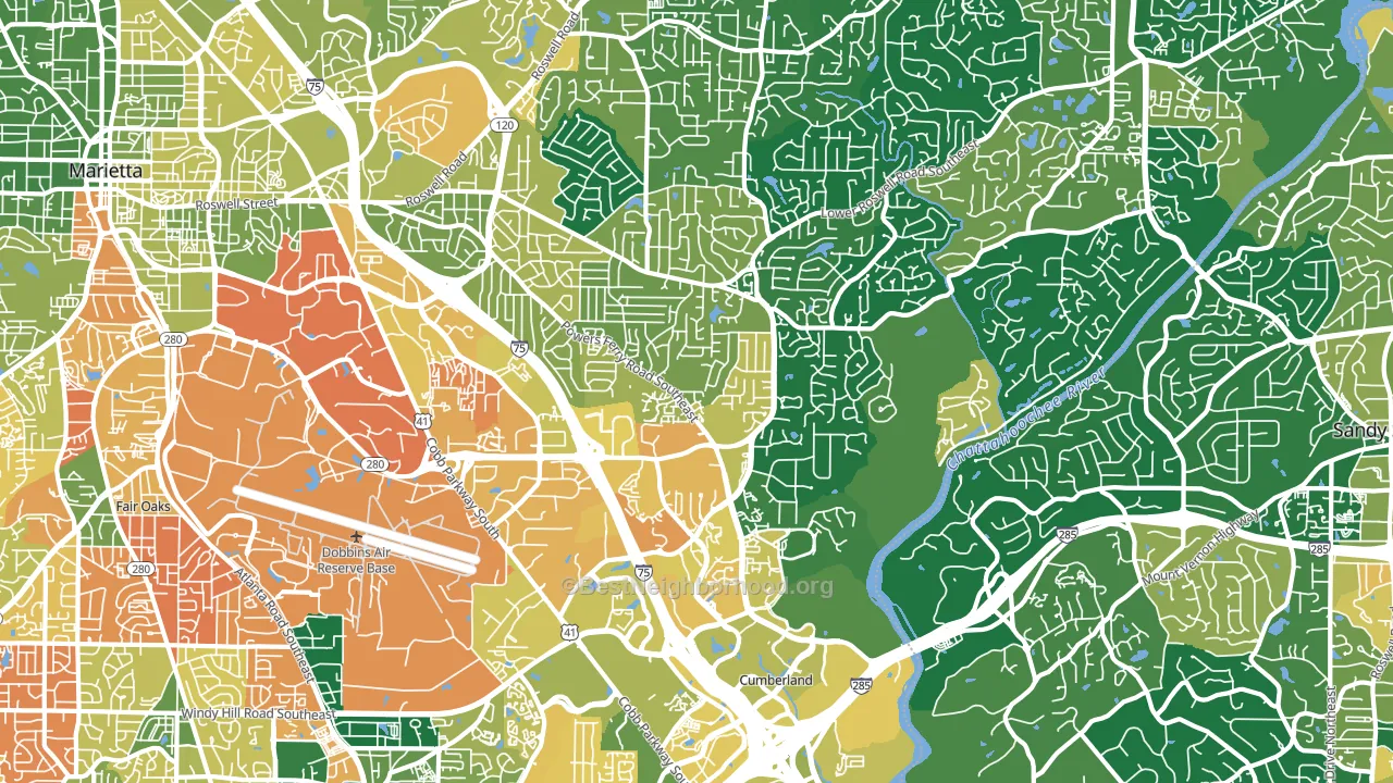 30067, GA block-group voter-turnout map