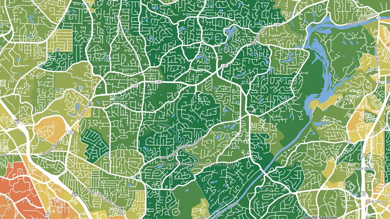 30068, GA block-group voter-turnout map