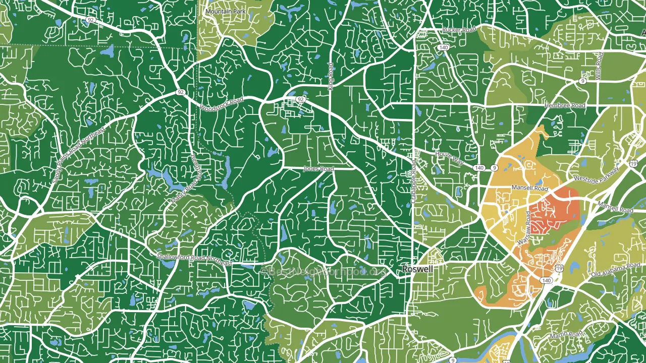 30075, GA block-group voter-turnout map