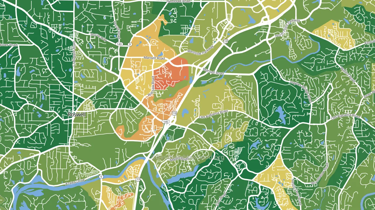 30076, GA block-group voter-turnout map