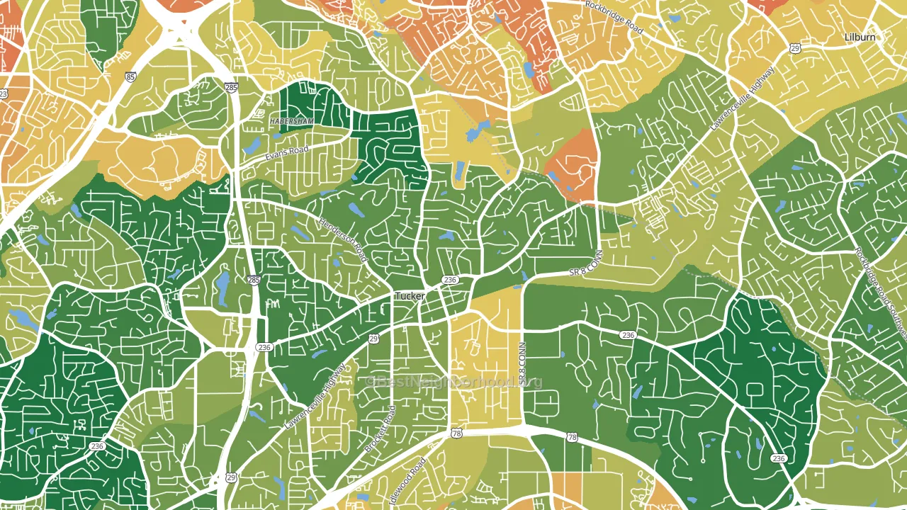30084, GA block-group voter-turnout map