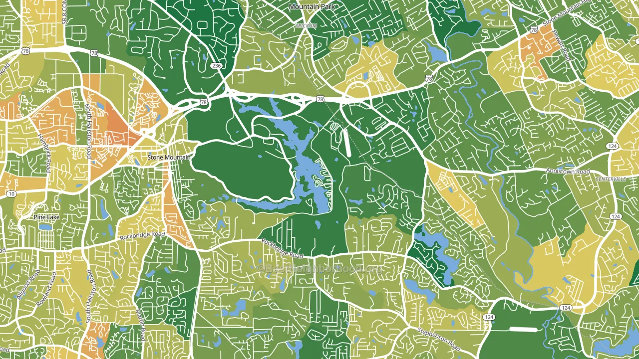 30087, GA block-group voter-turnout map