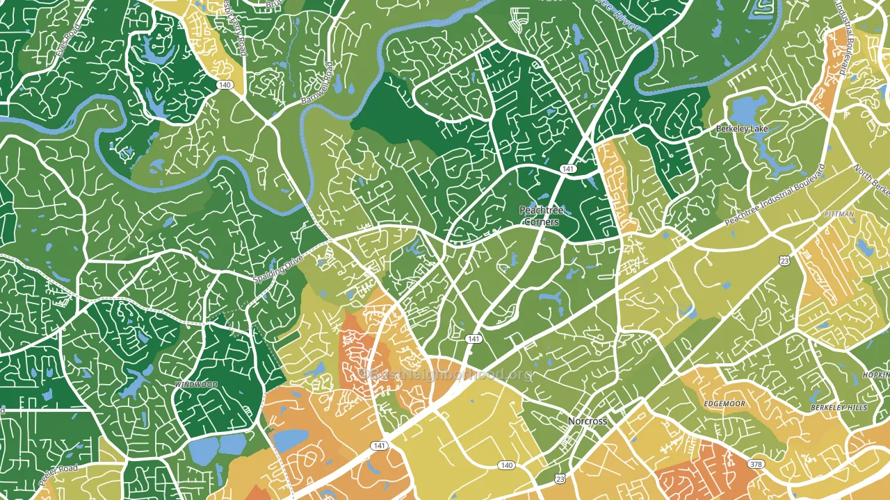 30092, GA block-group voter-turnout map