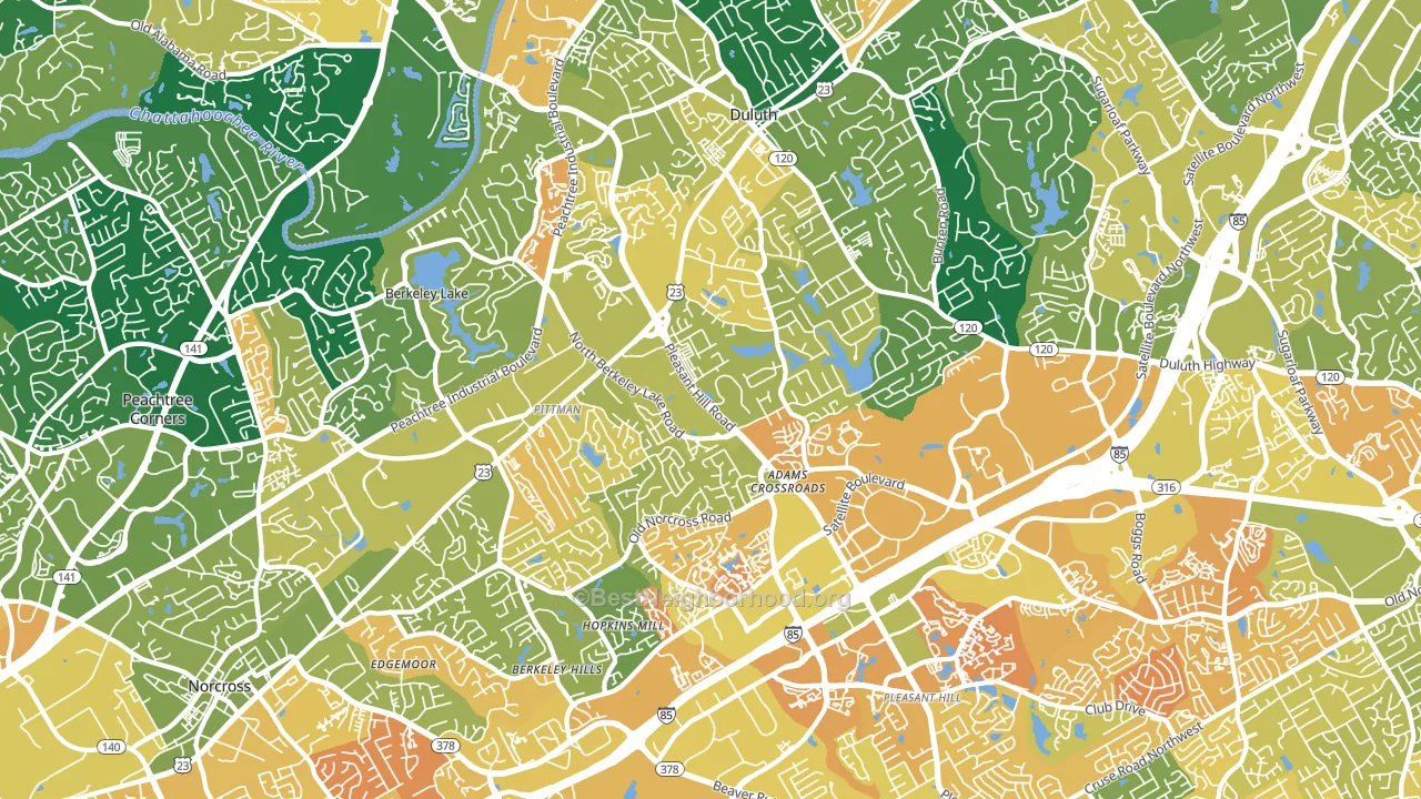 30096, GA block-group voter-turnout map