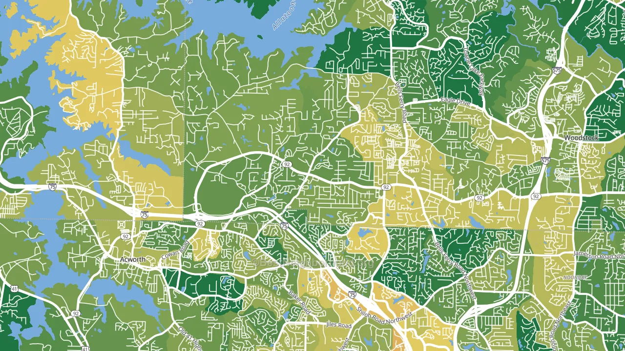30102, GA block-group voter-turnout map