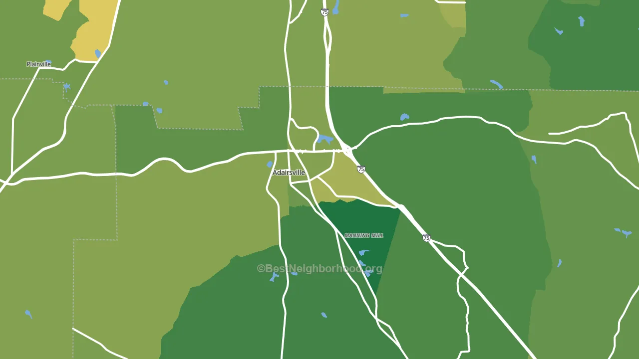 30103, GA block-group voter-turnout map