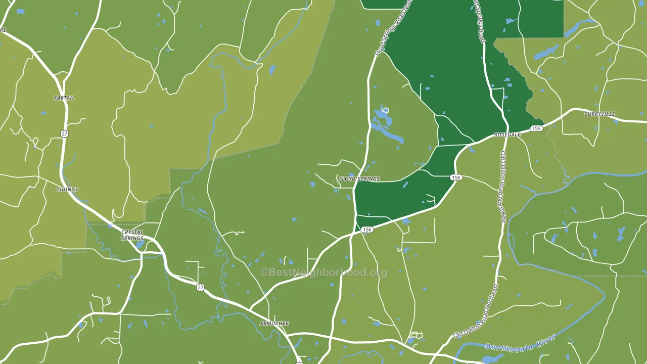 30105, GA block-group voter-turnout map