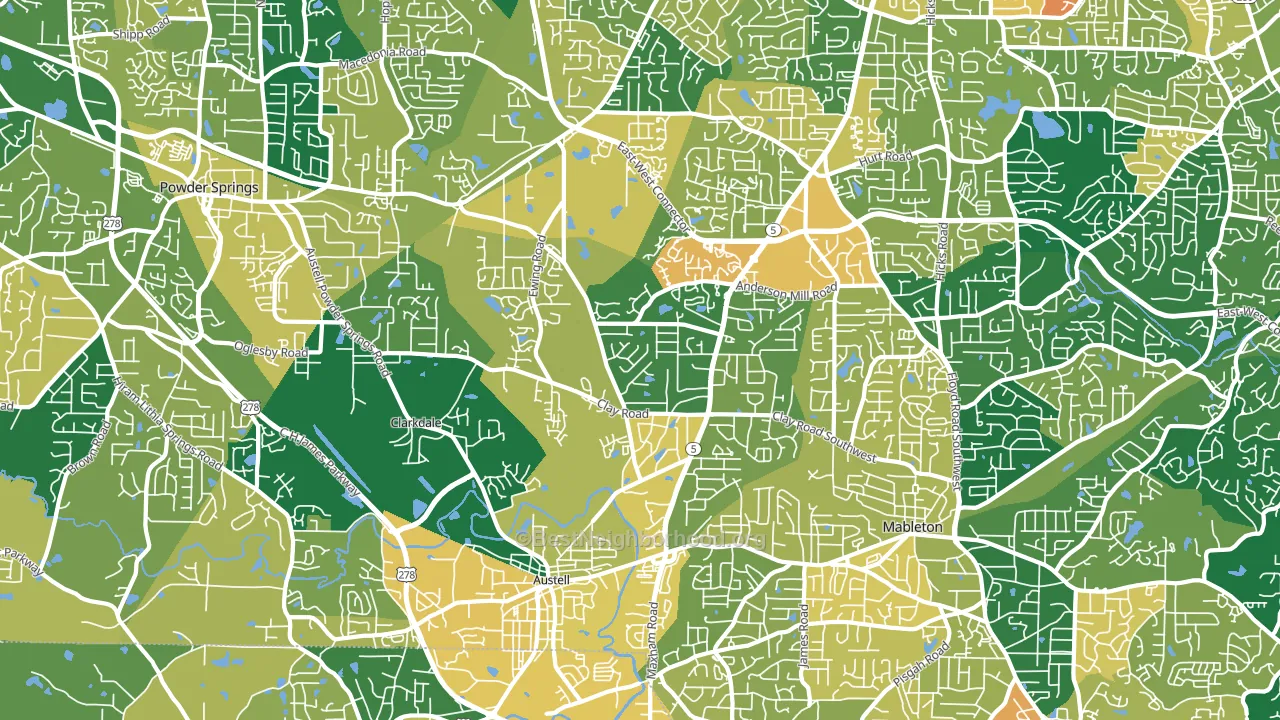 30106, GA block-group voter-turnout map