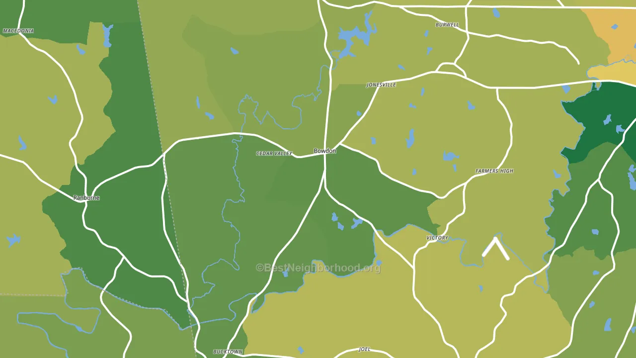 30108, GA block-group voter-turnout map