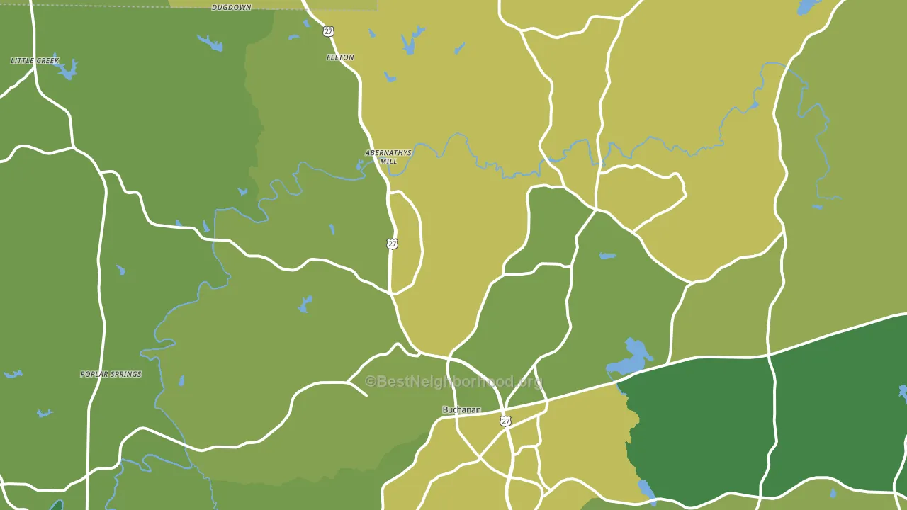 30113, GA block-group voter-turnout map