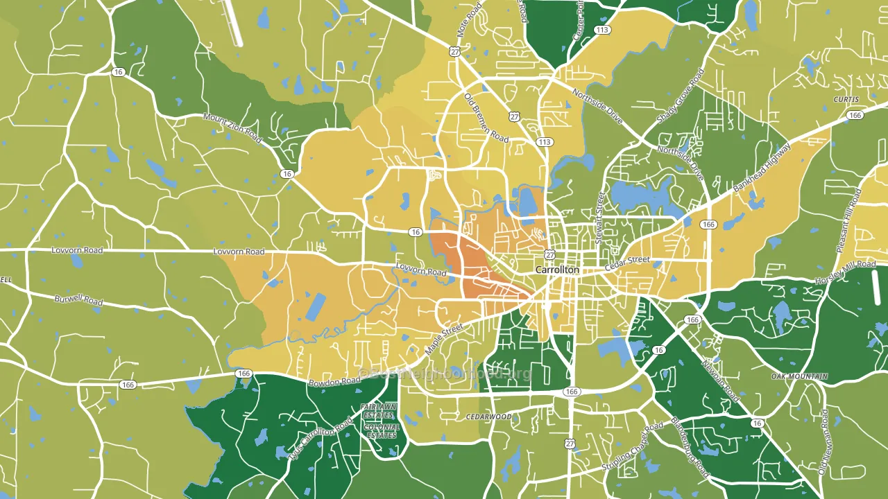 30117, GA block-group voter-turnout map