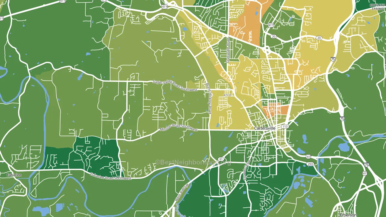 30120, GA block-group voter-turnout map