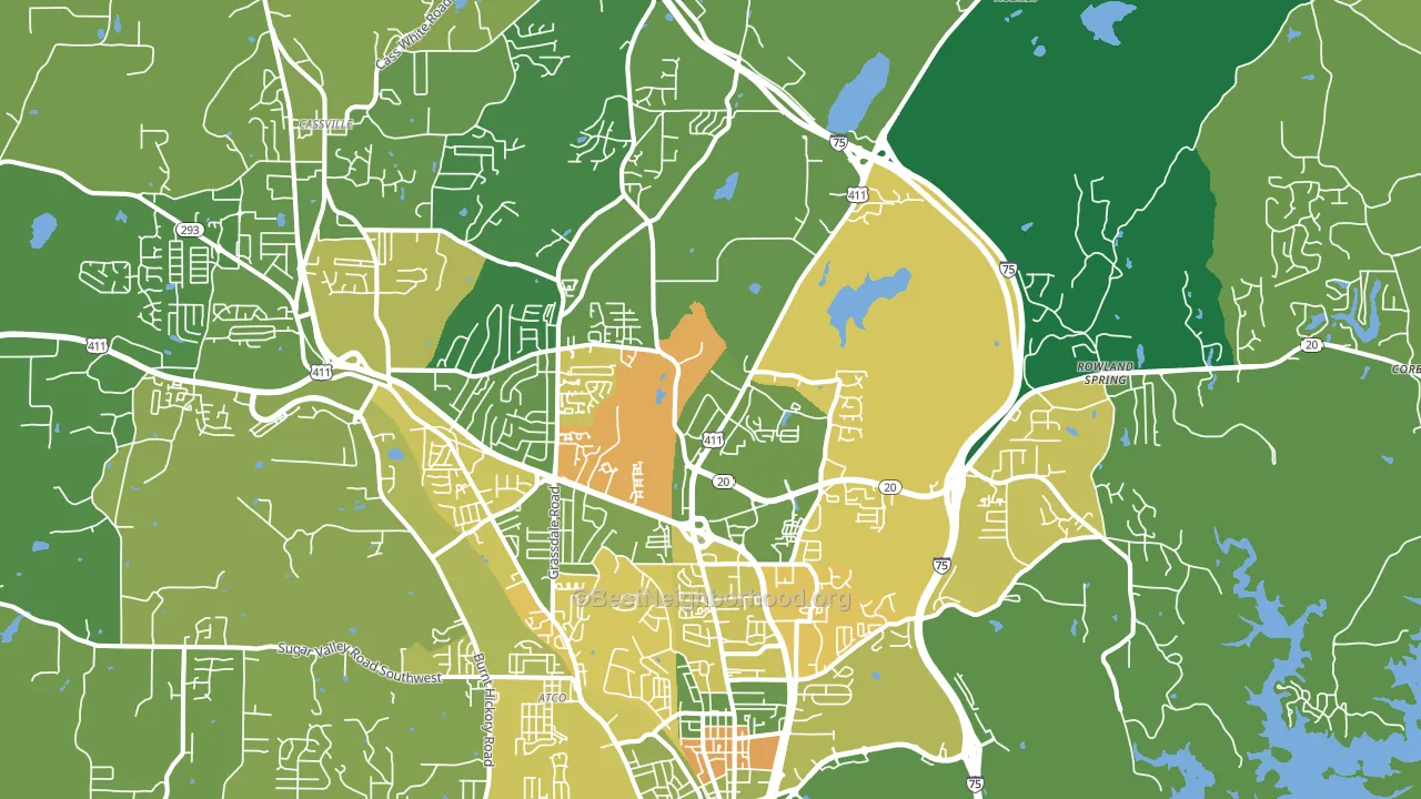 30121, GA block-group voter-turnout map