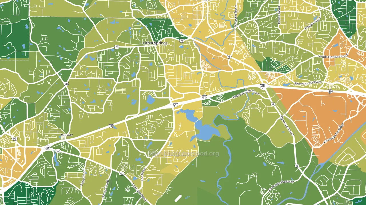 30122, GA block-group voter-turnout map