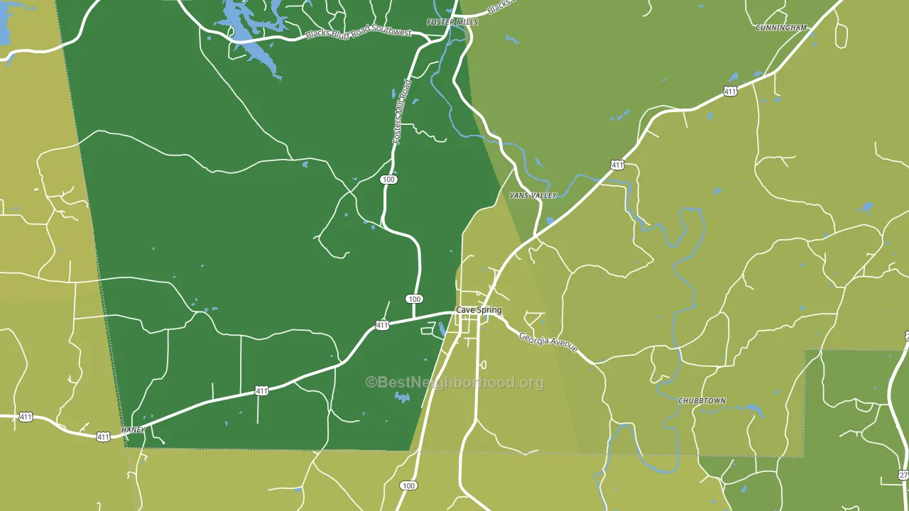 30124, GA block-group voter-turnout map