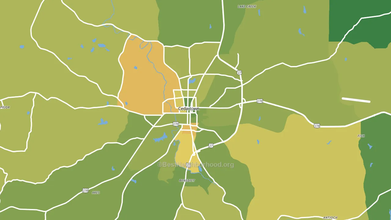 30125, GA block-group voter-turnout map