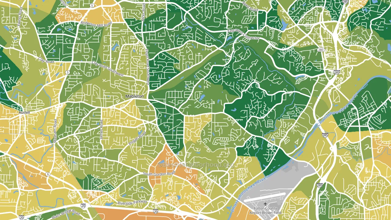 30126, GA block-group voter-turnout map