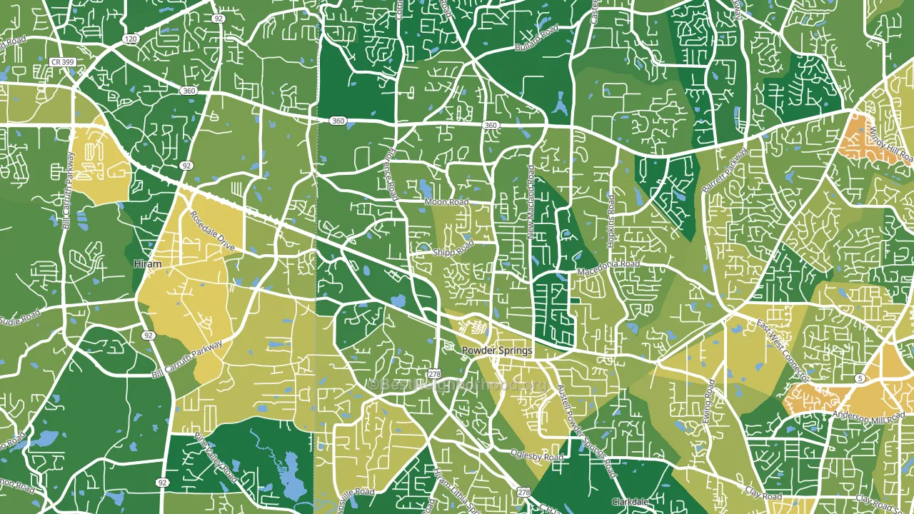 30127, GA block-group voter-turnout map