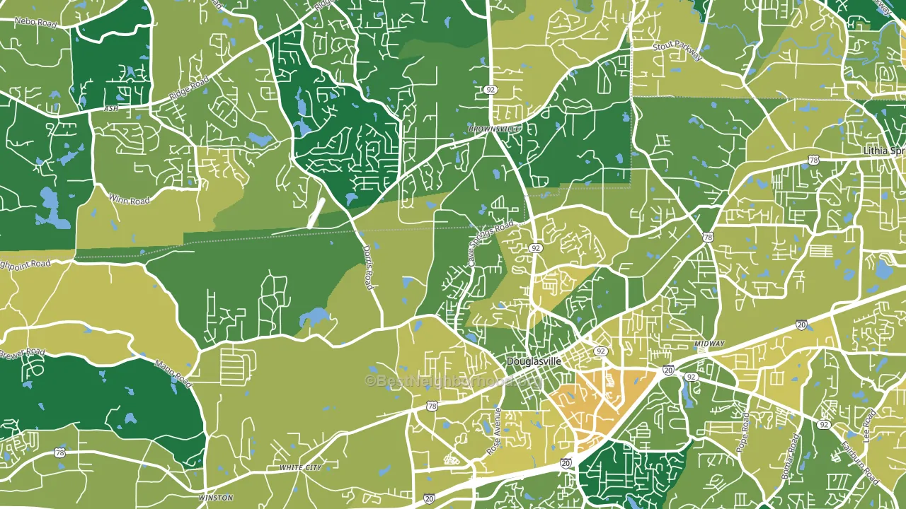 30134, GA block-group voter-turnout map