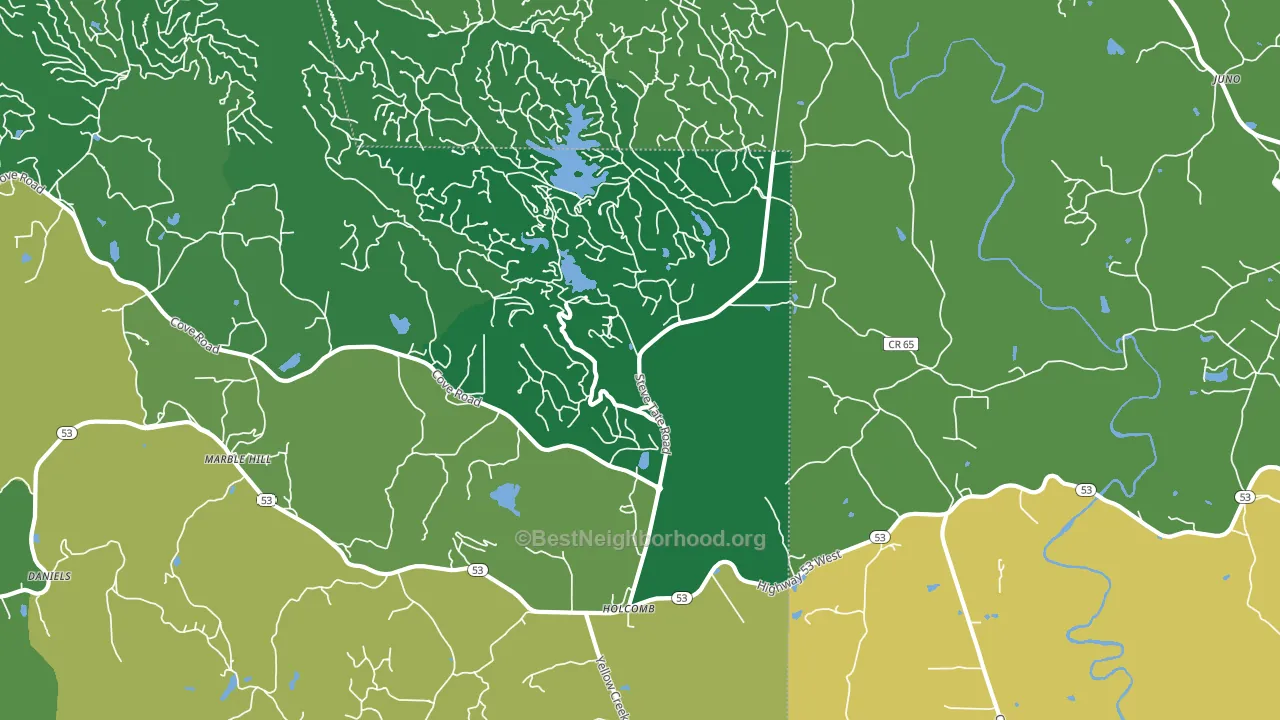 30148, GA block-group voter-turnout map
