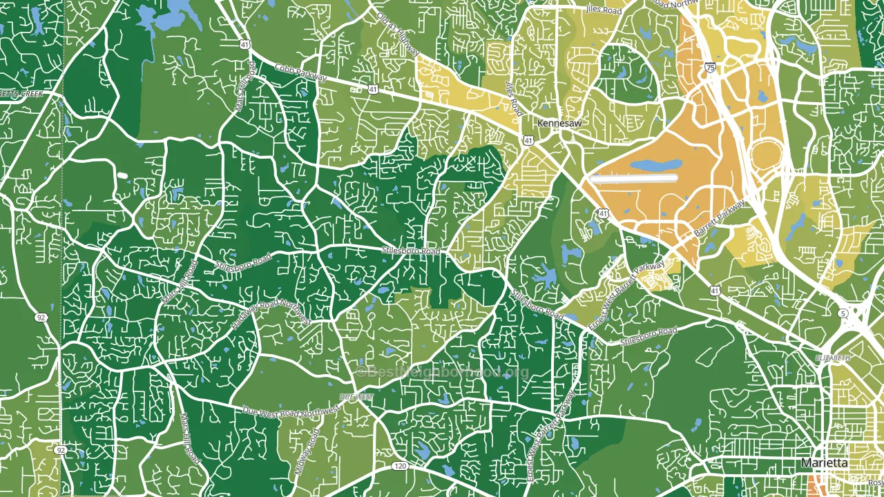30152, GA block-group voter-turnout map