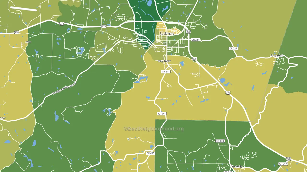 30153, GA block-group voter-turnout map