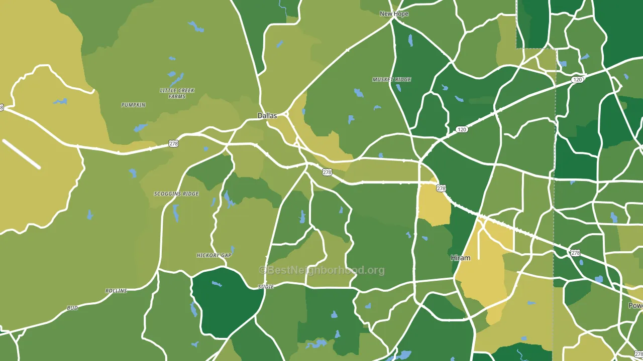 30157, GA block-group voter-turnout map