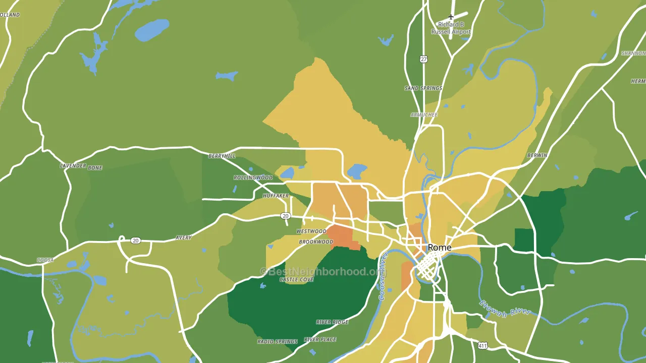 30165, GA block-group voter-turnout map