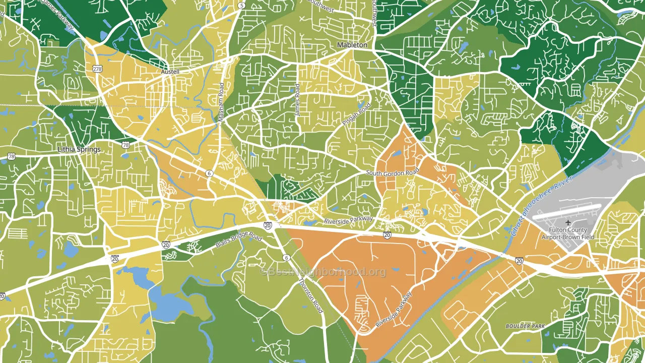 30168, GA block-group voter-turnout map