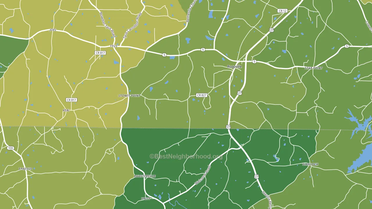 30170, GA block-group voter-turnout map