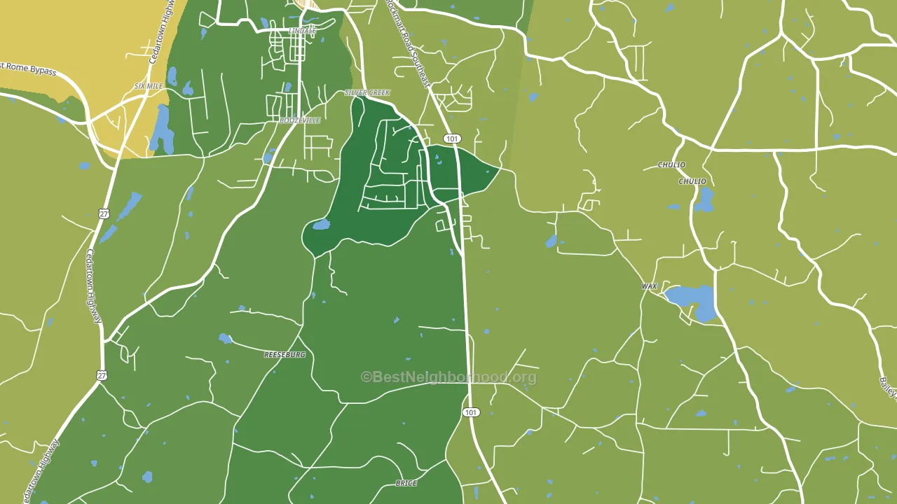 30173, GA block-group voter-turnout map