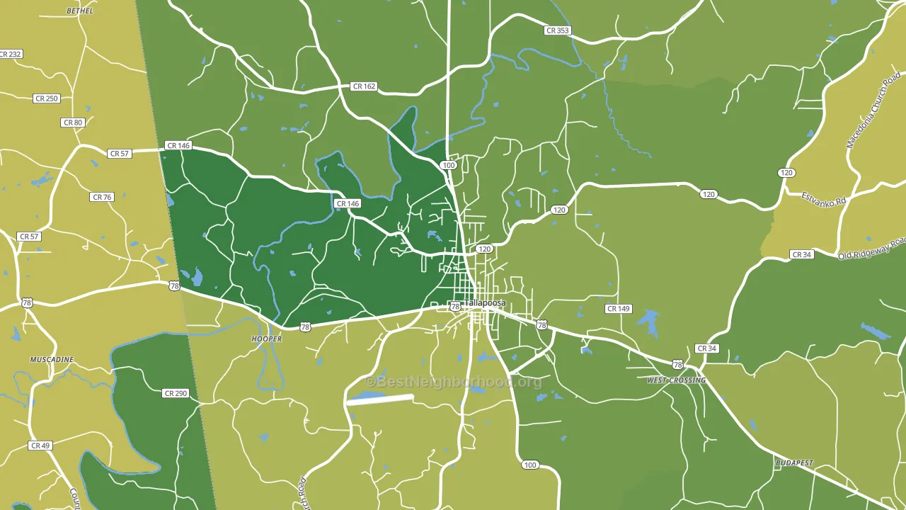 30176, GA block-group voter-turnout map