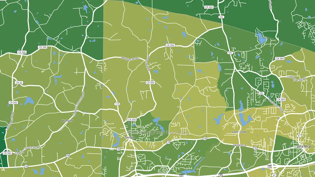 30179, GA block-group voter-turnout map