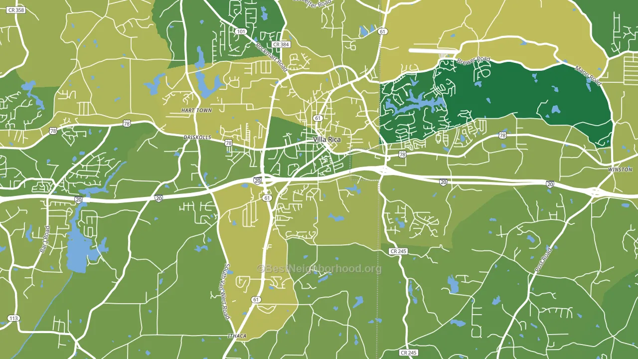 30180, GA block-group voter-turnout map